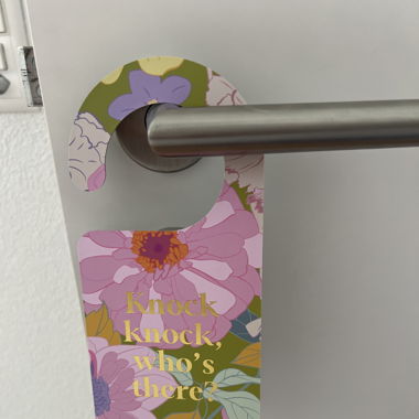 Étiquette de porte double face