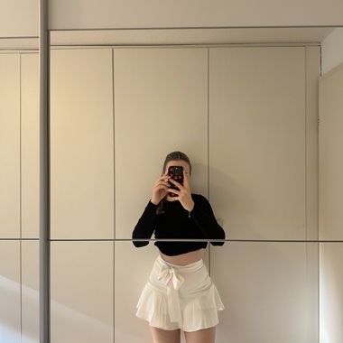 Jupe mini portefeuille blanche