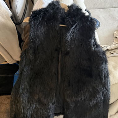 Bershka Black Faux Fur Gilet