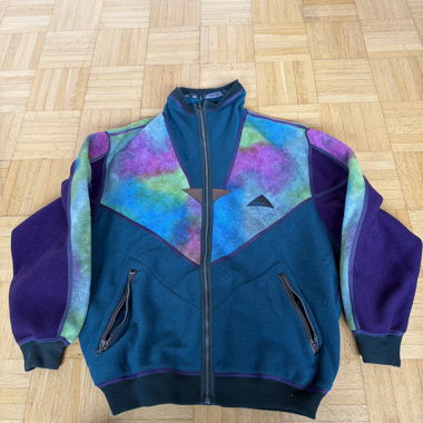 Bunte Fleecejacke mit Reissverschluss