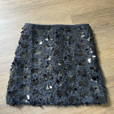 Mini-jupe noire vintage à sequins
