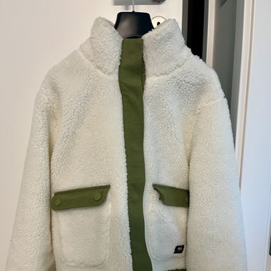 Green&White fleece jacket - Vans