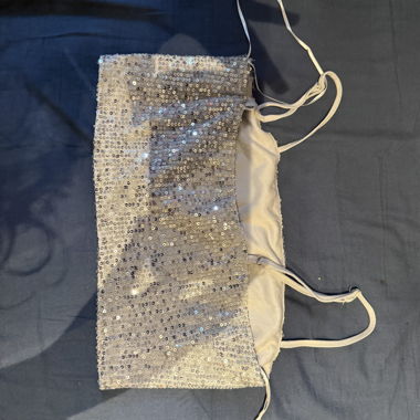 Silver Sequin Top