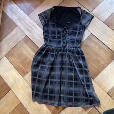 vestito corto a quadri