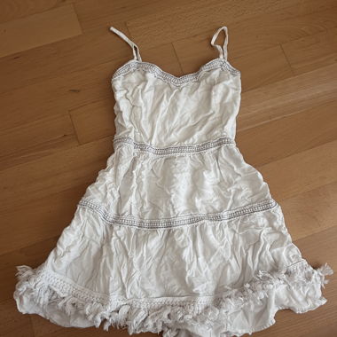 White Summer Dress with Tassels