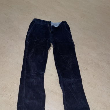 Pantalon en velours côtelé bleu foncé