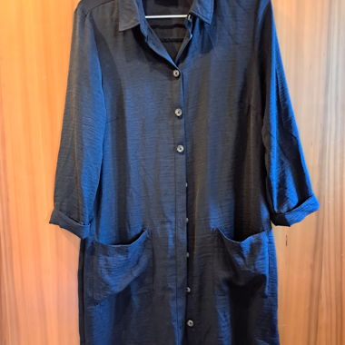 Black shirt dress