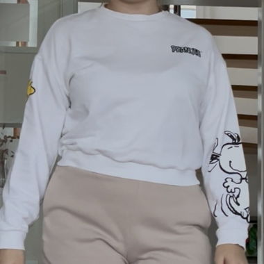 Weisses Peanuts Sweatshirt