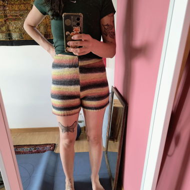 Multicolour Knit Shorts