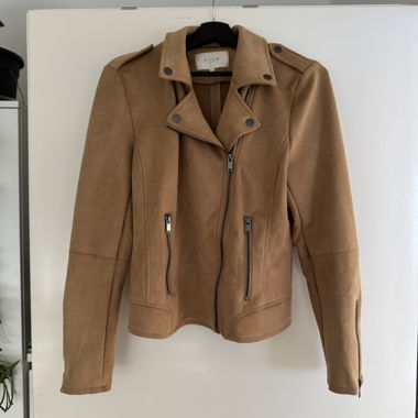 Brown suede leather jacket