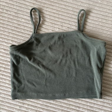 green tank top