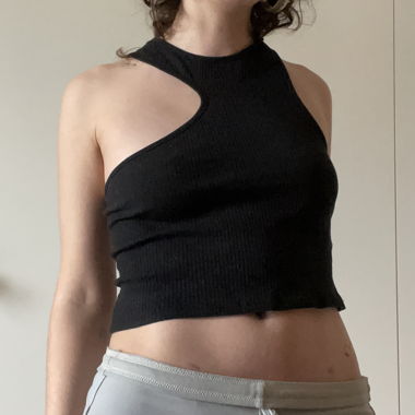 asymmetric black top