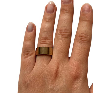 Breiter Ring mit Gold-Ton