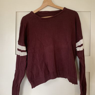 Maglione bordeaux a righe