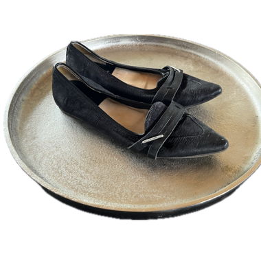 Black Leather Flats AS 98 Spring Ballerinas