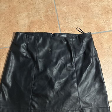 Black Faux Leather Skirt