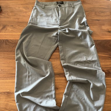 Grey-blue fabric trousers