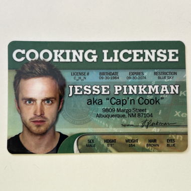 Jesse Pinkman "Cooking License" - Breaking Bad