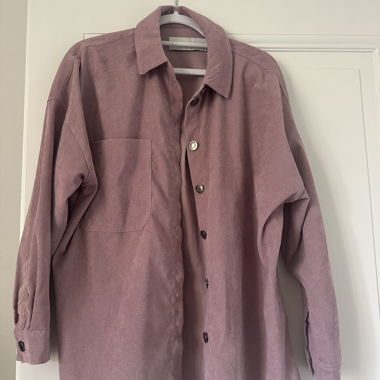 Camicia-giacca in look velluto a coste, colore: rosa antico