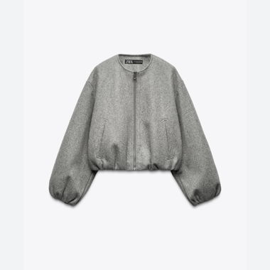Graue Bomberjacke von Zara