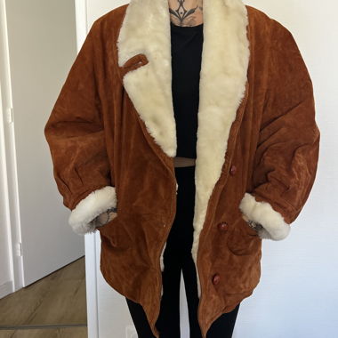 Vintage Wintermantel mit flauschigem innenfutter