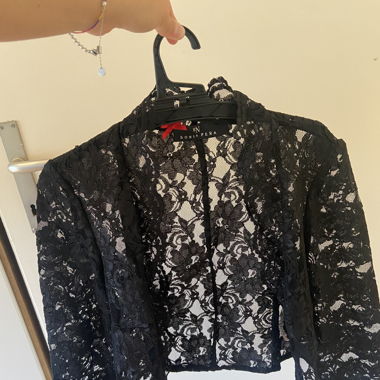 Copri spalle in pizzo nero 