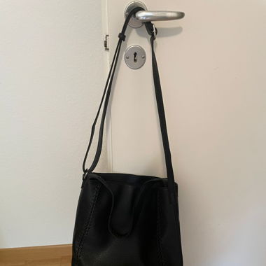 Schwarze umhänge/schulter-tasche 