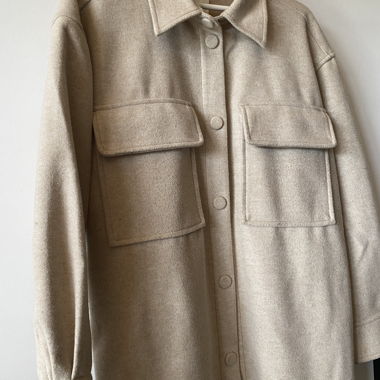 Beige Coat with Pockets