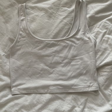 Top corto bianco Bershka