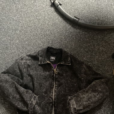 Verwaschene workwear jeans jacke