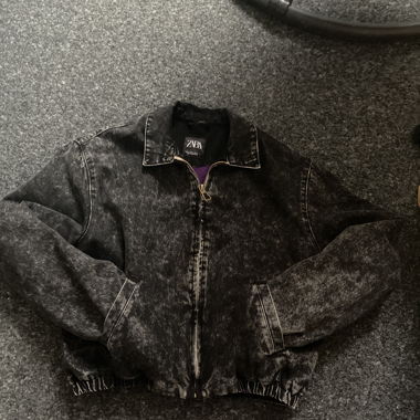 Verwaschene workwear jeans jacke