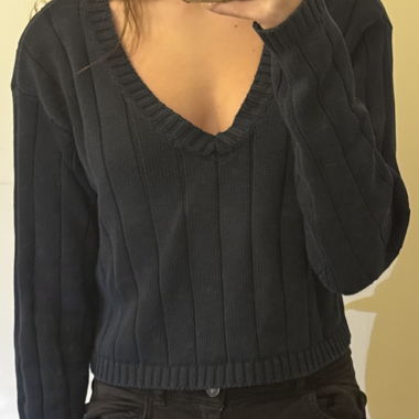 Blauer Pullover 