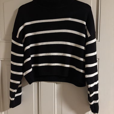 maglione a righe in maglia