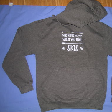 Hoody grau, Aufdruck S
