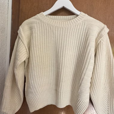 Pull en maille creme
