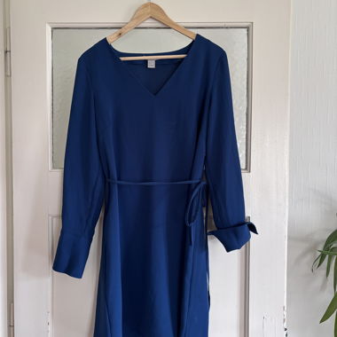 Blue Belted Dress