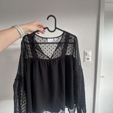 Schwarze VILA Chiffon-Bluse