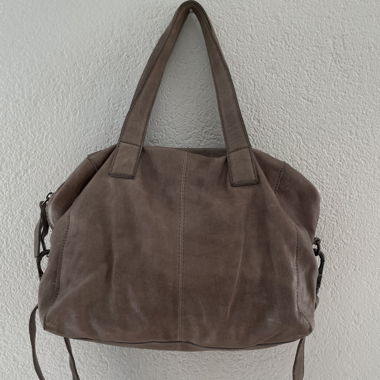 Borsa tote in pelle marrone