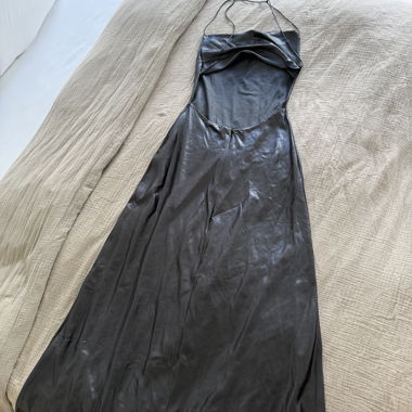 Black Maxi Dress with Open Back