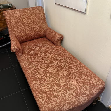 Chaise longue arancione ruggine (Récamière / poltrona reclinabile)