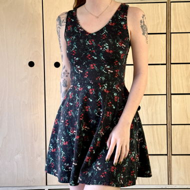 Robe patineuse à motif floral
