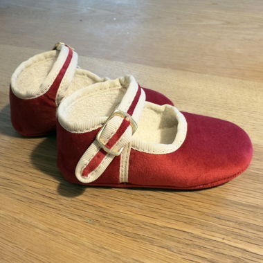 Kinder Mary Janes rot/creme Gr. 18