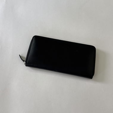 Black zip-around wallet