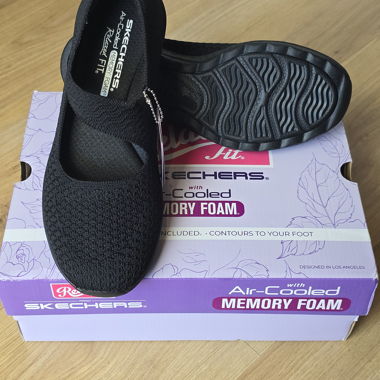 Scarpe Skechers Black Relaxed Fit Slip On Mary Jane