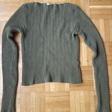 Maglione coste verde