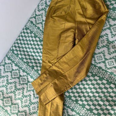 Vintage pants in gold silk