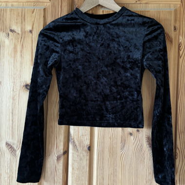 Longsleeve Nero in Velluto