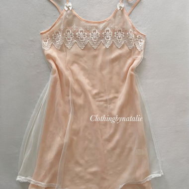 Abito slip in chiffon arancione taglia M