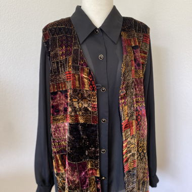 Chemisier vintage avec gilet