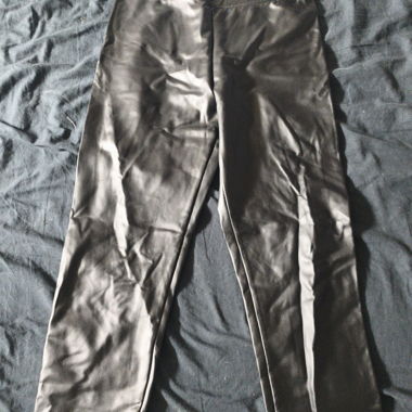 Legging noir effet cuir